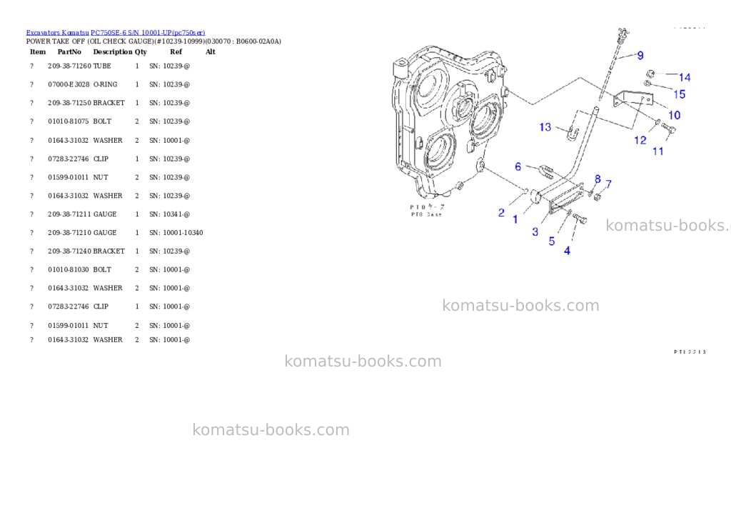 Komatsu pc750se-6 s/n 10001-up Parts catalog cover Page 6 Komatsu pc750se-6 s/n 10001-up Parts catalog cover Page 6