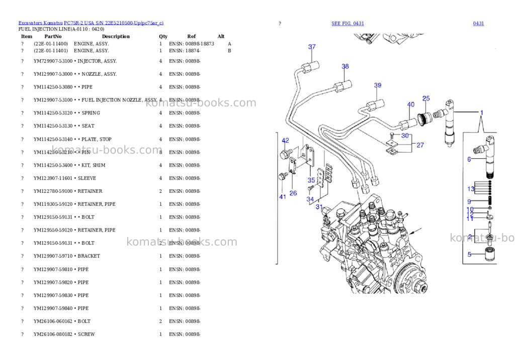 Komatsu pc75r-2 usa s/n 22e5210500-up Parts catalog cover Page 10