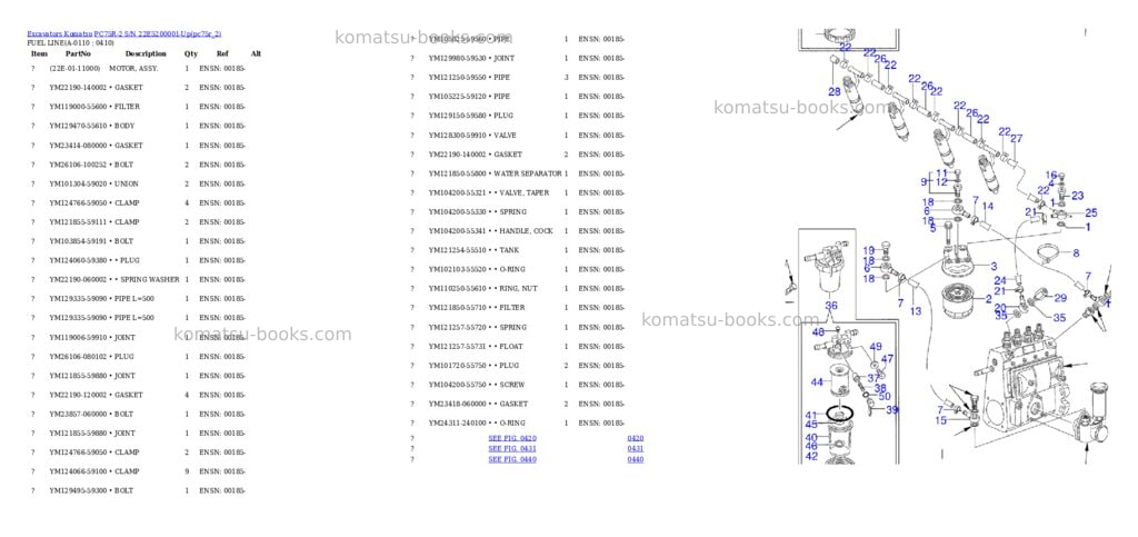 Komatsu pc75r-2 s/n 22e5200001-up Parts catalog cover Page 10 Komatsu pc75r-2 s/n 22e5200001-up Parts catalog cover Page 10