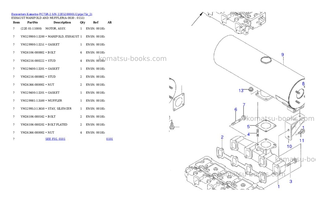 Komatsu pc75r-2 s/n 22e5200001-up Parts catalog cover Page 2 Komatsu pc75r-2 s/n 22e5200001-up Parts catalog cover Page 2