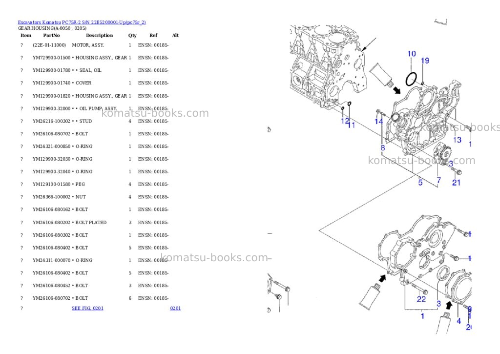 Komatsu pc75r-2 s/n 22e5200001-up Parts catalog cover Page 4 Komatsu pc75r-2 s/n 22e5200001-up Parts catalog cover Page 4