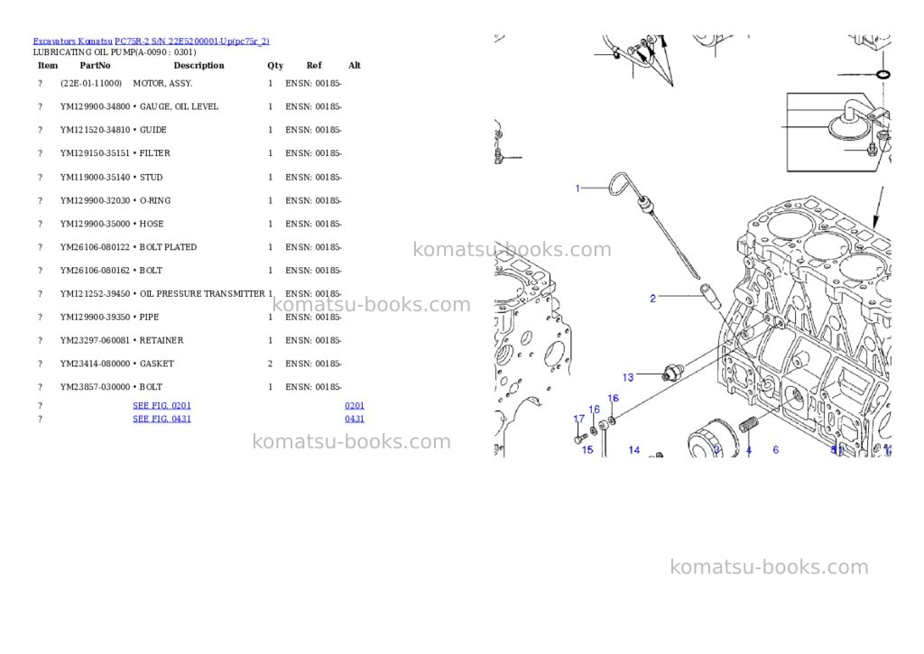 Komatsu pc75r-2 s/n 22e5200001-up Parts catalog cover Page 8 Komatsu pc75r-2 s/n 22e5200001-up Parts catalog cover Page 8