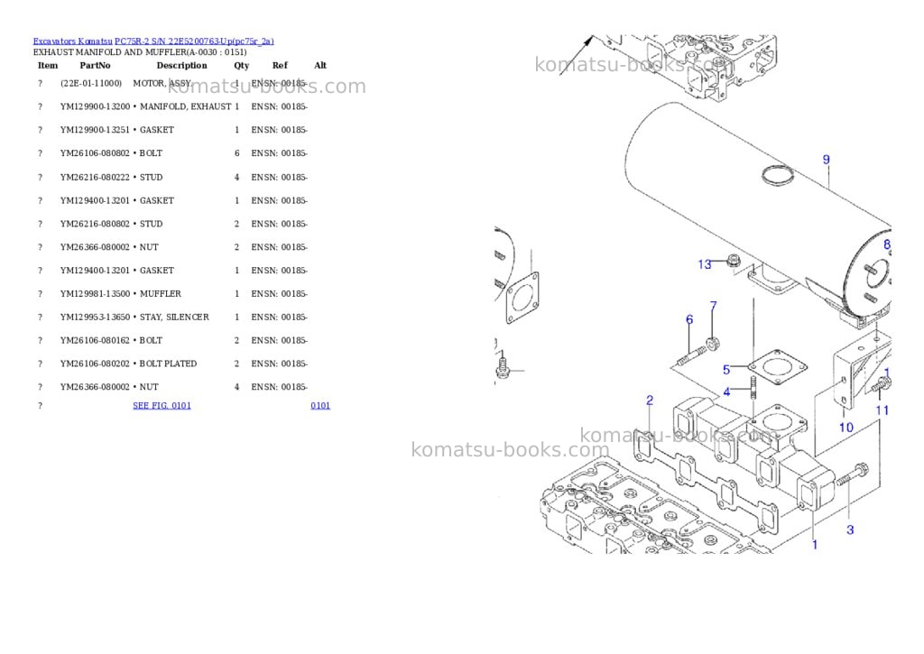 Komatsu pc75r-2 s/n 22e5200763-up Parts catalog cover Page 2 Komatsu pc75r-2 s/n 22e5200763-up Parts catalog cover Page 2