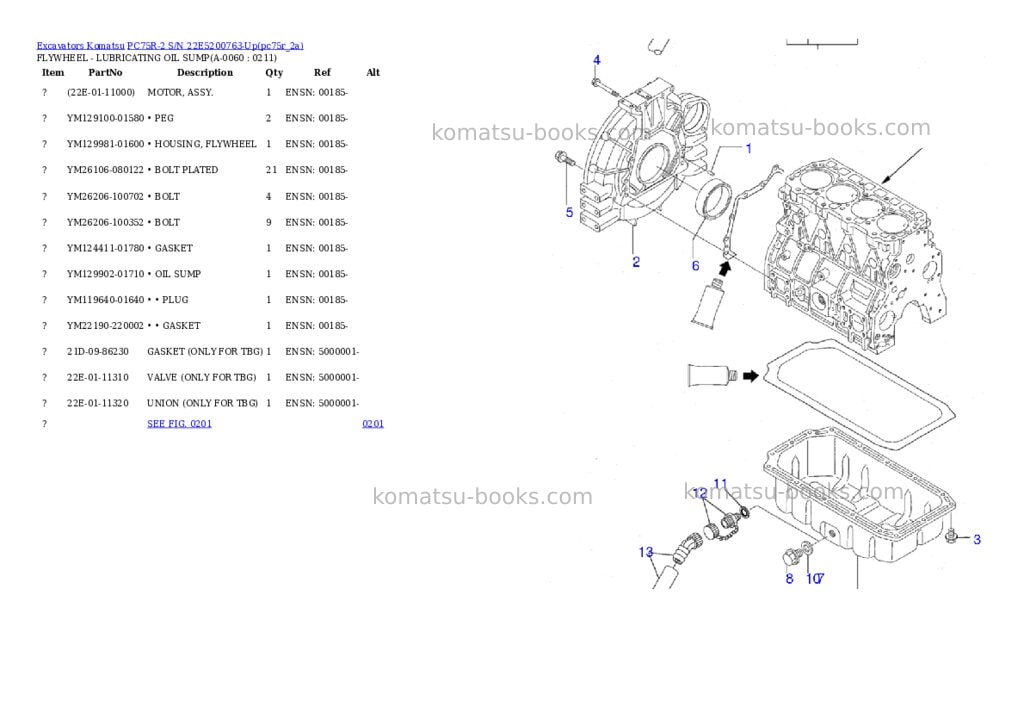 Komatsu pc75r-2 s/n 22e5200763-up Parts catalog cover Page 5 Komatsu pc75r-2 s/n 22e5200763-up Parts catalog cover Page 5