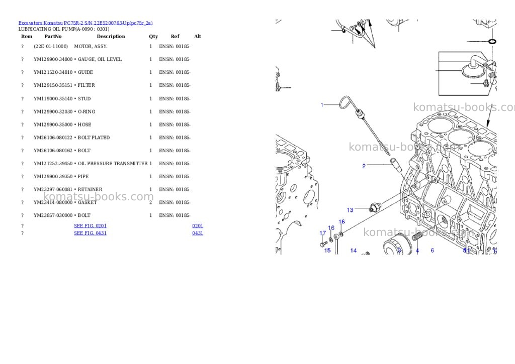 Komatsu pc75r-2 s/n 22e5200763-up Parts catalog cover Page 8 Komatsu pc75r-2 s/n 22e5200763-up Parts catalog cover Page 8
