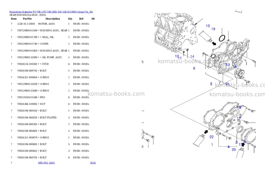 Komatsu pc75r-2 pc75r-2hd s/n 22e5210001-up Parts catalog cover Page 4 Komatsu pc75r-2 pc75r-2hd s/n 22e5210001-up Parts catalog cover Page 4