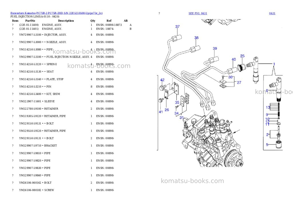 Komatsu pc75r-2 pc75r-2hd s/n 22e5210500-up Parts catalog cover Page 10 Komatsu pc75r-2 pc75r-2hd s/n 22e5210500-up Parts catalog cover Page 10