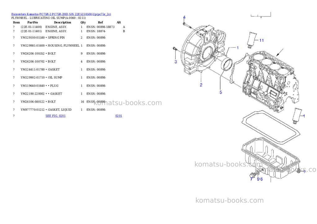 Komatsu pc75r-2 pc75r-2hd s/n 22e5210500-up Parts catalog cover Page 5 Komatsu pc75r-2 pc75r-2hd s/n 22e5210500-up Parts catalog cover Page 5