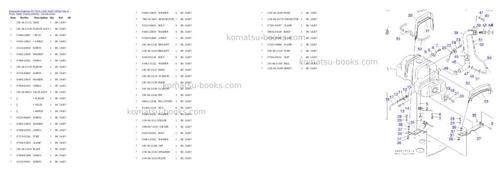 Komatsu pc75us-3 s/n 16307-up Parts catalog cover Page 8