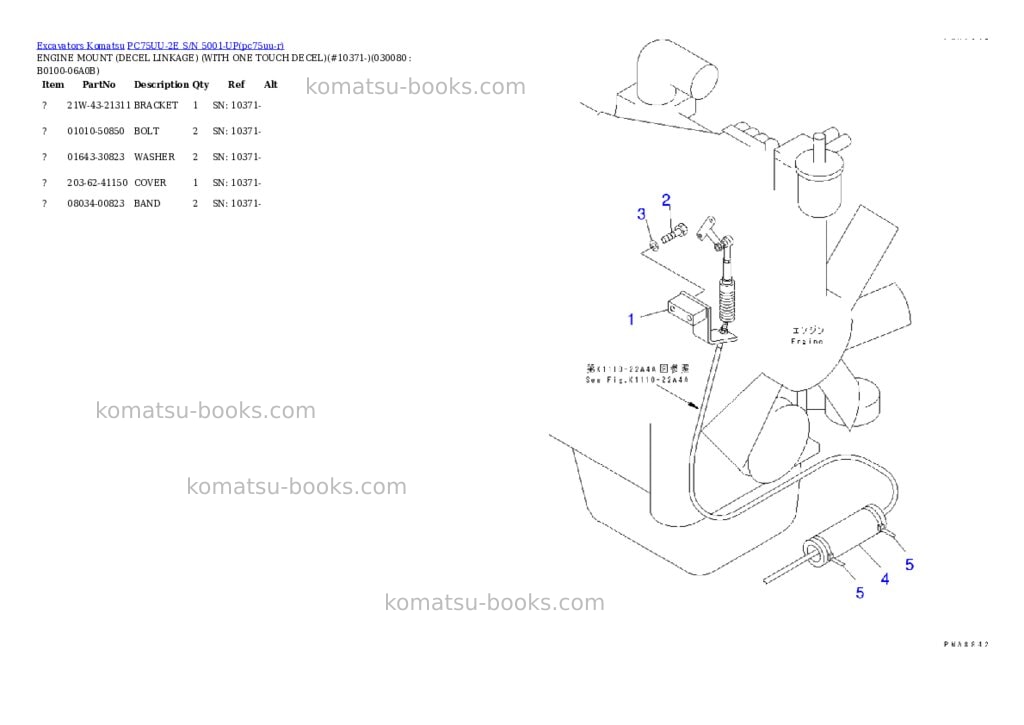 Komatsu pc75uu-2e s/n 5001-up Parts catalog cover Page 7 Komatsu pc75uu-2e s/n 5001-up Parts catalog cover Page 7