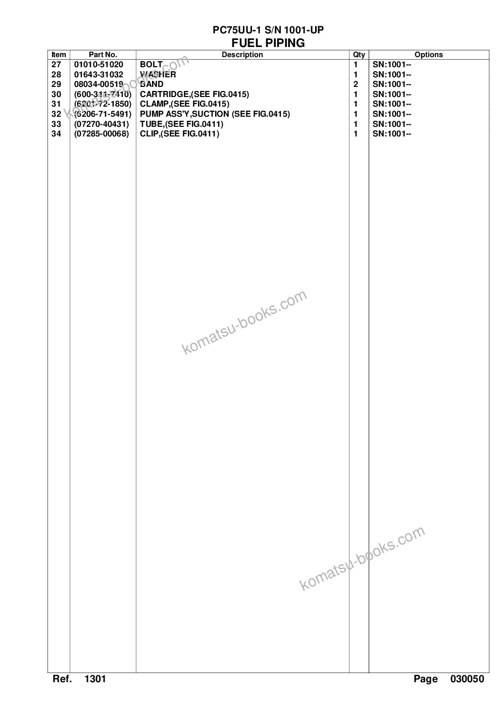 Komatsu pc75uu-1 s/n 1001-up Parts catalog cover Page 10 Komatsu pc75uu-1 s/n 1001-up Parts catalog cover Page 10
