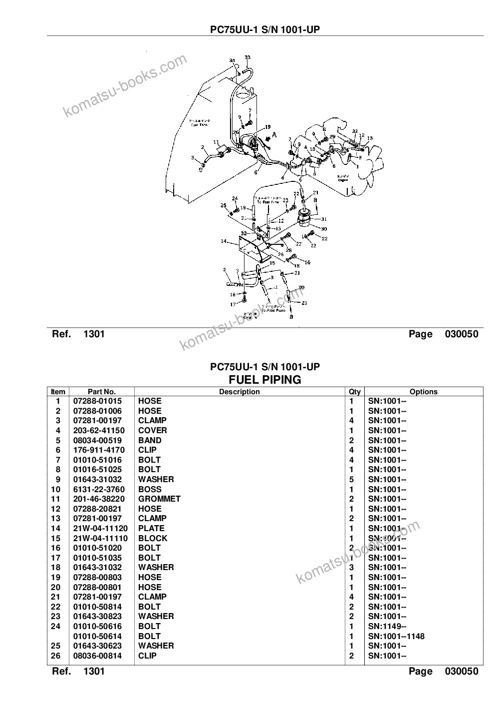 Komatsu pc75uu-1 s/n 1001-up Parts catalog cover Page 9 Komatsu pc75uu-1 s/n 1001-up Parts catalog cover Page 9