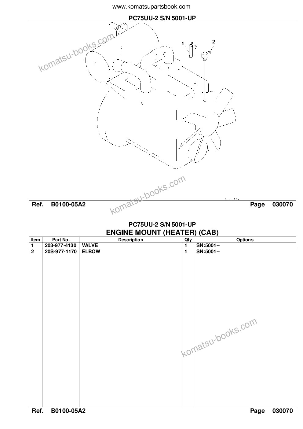 Komatsu pc75uu-2 s/n 5001-up Catálogo de piezas cover Page 10