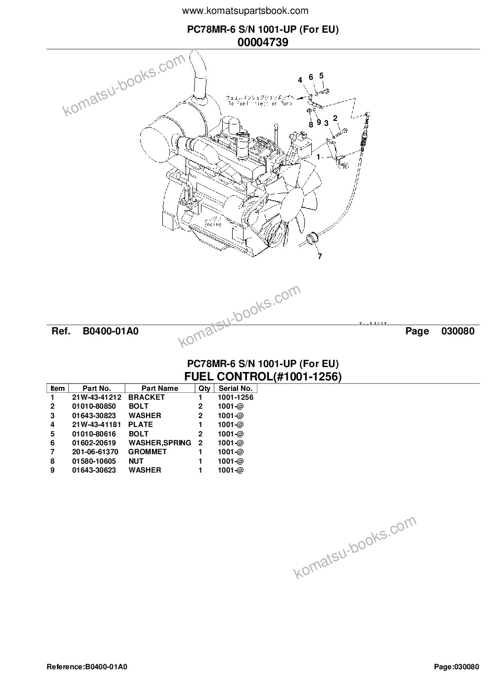 Komatsu pc78mr-6 s/n 1001-up for eu Parts catalog cover Page 10 Komatsu pc78mr-6 s/n 1001-up for eu Parts catalog cover Page 10