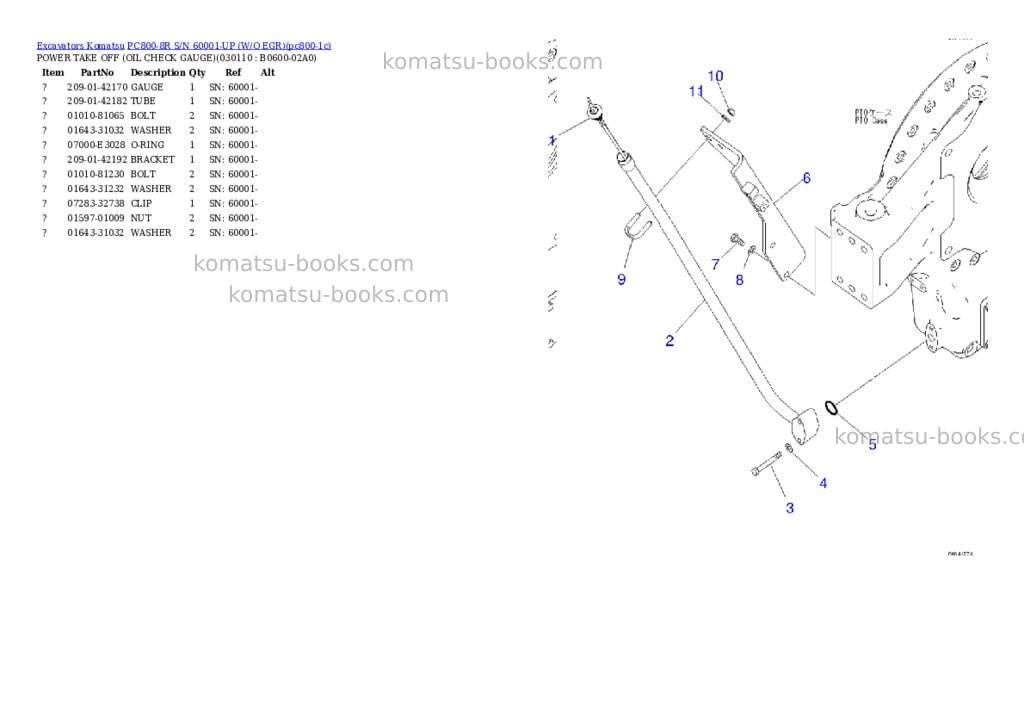 Komatsu pc800-8r s/n 60001-up w/o egr Parts catalog cover Page 4