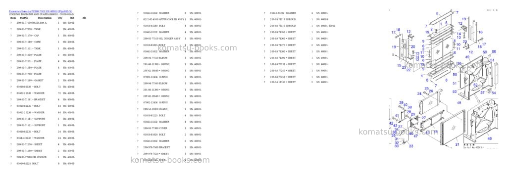 Komatsu pc800-7-m1 s/n 40001-up Parts catalog cover Page 10