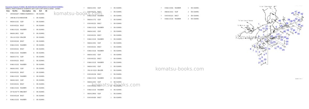 Komatsu pc800lc-8k high reach demolition s/n k50001 Parts catalog cover
