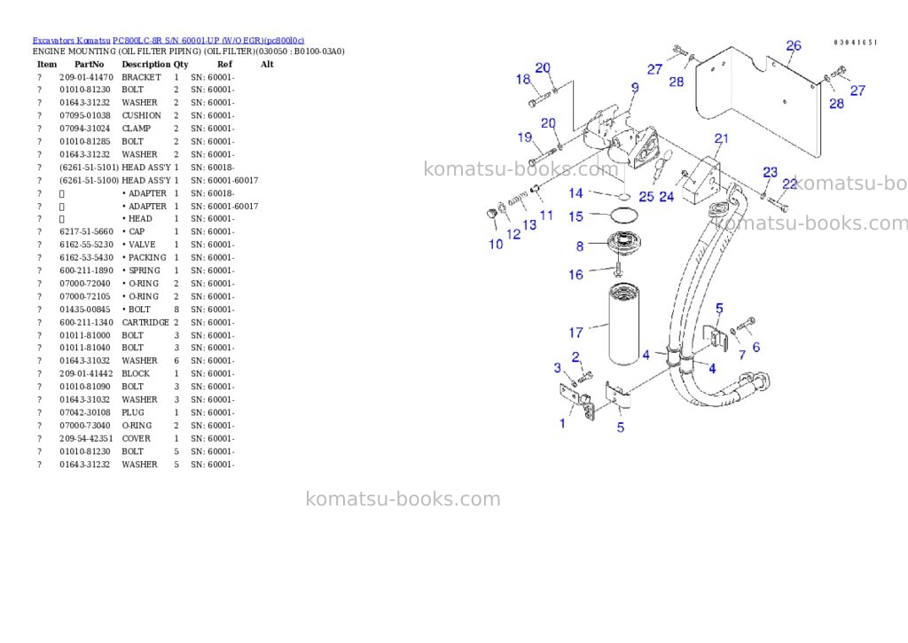 Komatsu pc800lc-8r s/n 60001-up w/o egr Parts catalog cover Page 4