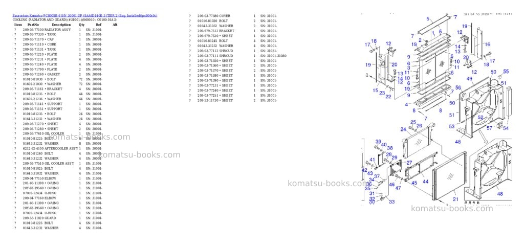 Komatsu PC800SE-6 S/N 30001-UP (SAA6D140E-3 (TIER 2) Eng. Installed) Parts catalog cover Page 10