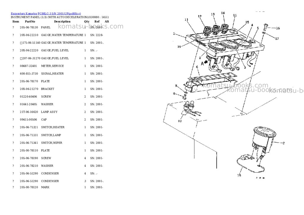 Komatsu pc80lc-3 s/n 2001-up Parts catalog cover Page 7 Komatsu pc80lc-3 s/n 2001-up Parts catalog cover Page 7