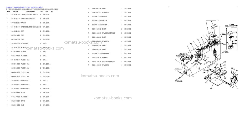 Komatsu pc80lc-3 s/n 2001-up Parts catalog cover Page 8 Komatsu pc80lc-3 s/n 2001-up Parts catalog cover Page 8