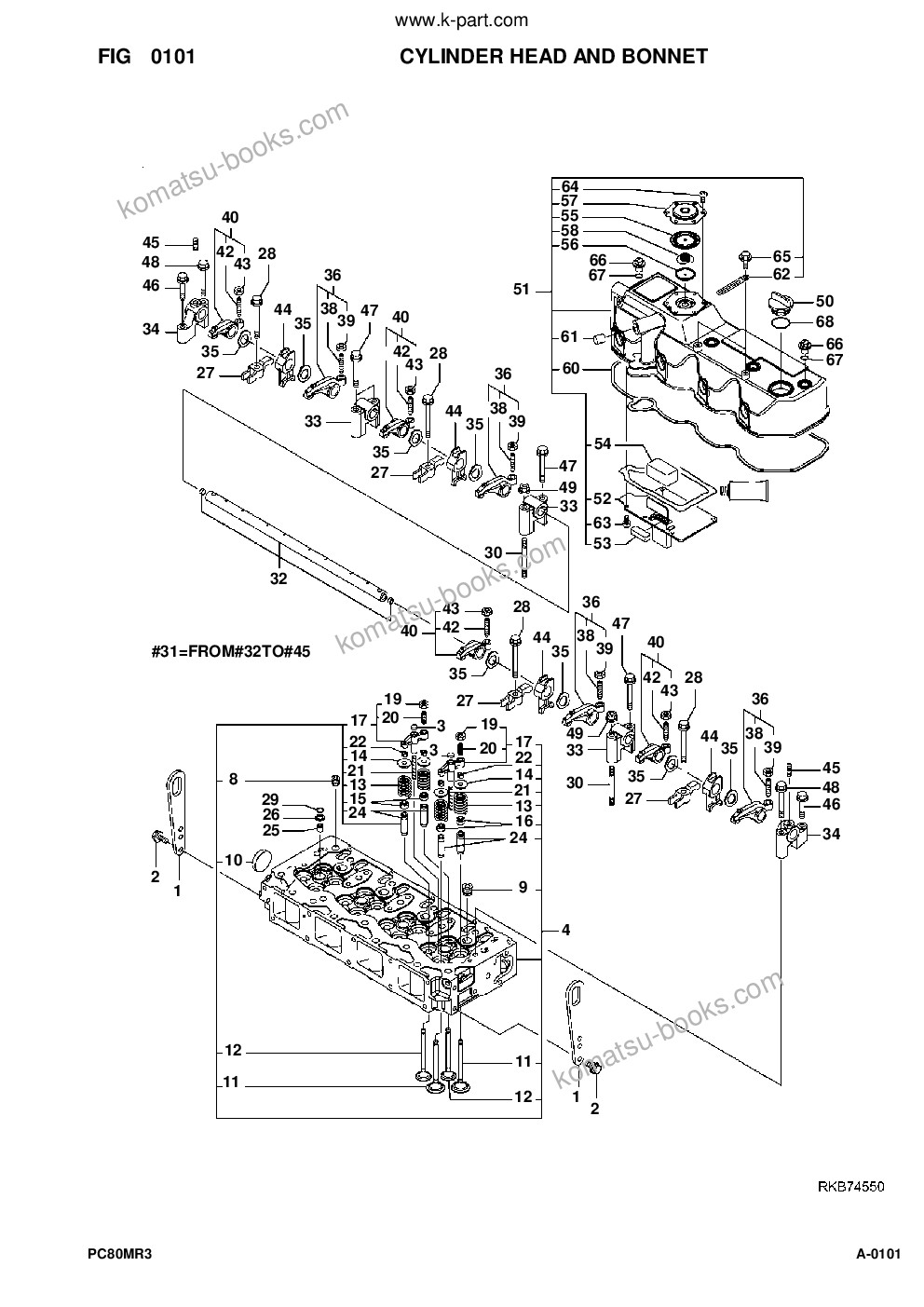 Komatsu pc80mr-3 s/n f00003 and up Parts catalog cover Page 3