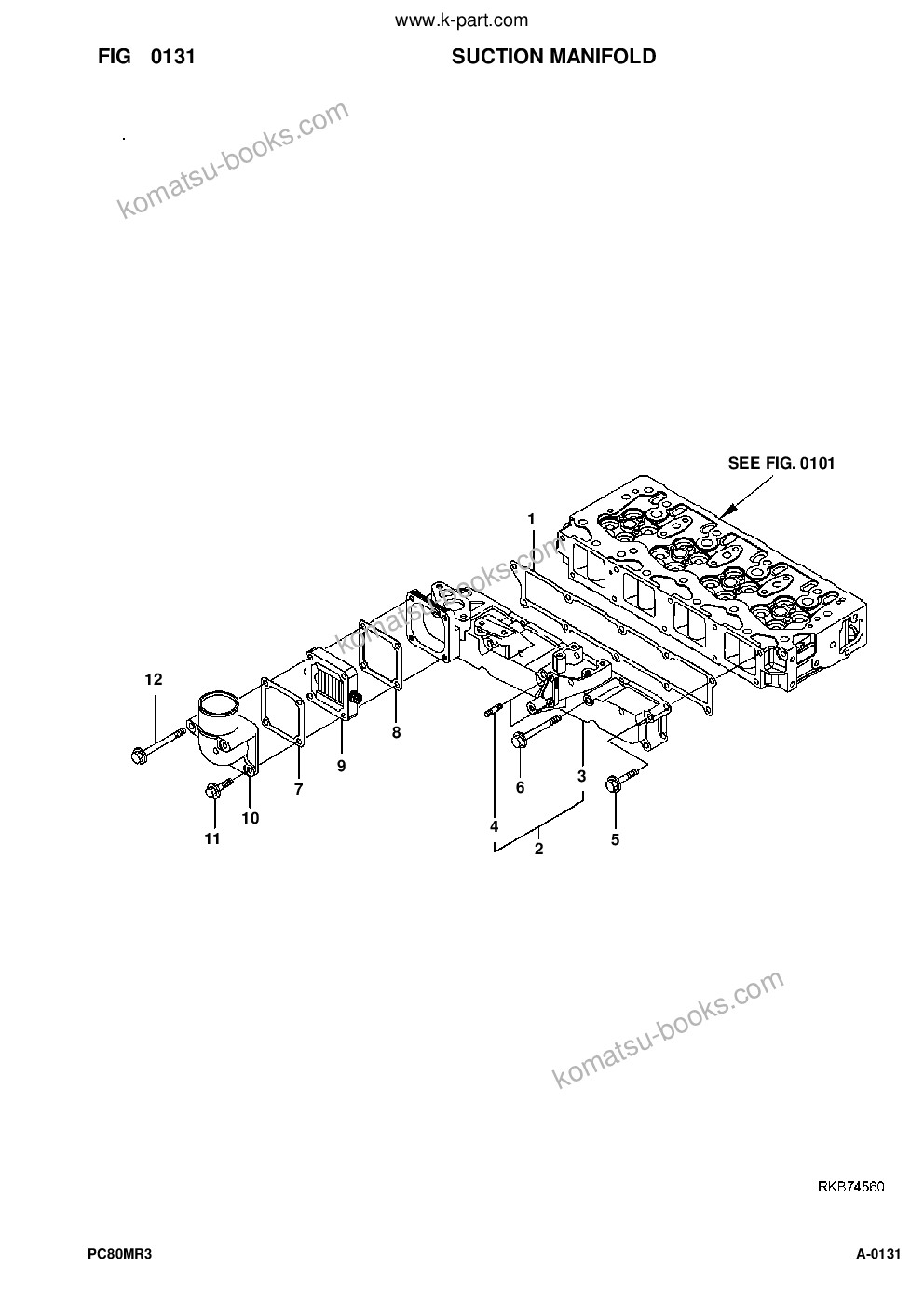 Komatsu pc80mr-3 s/n f00003 and up Parts catalog cover Page 5