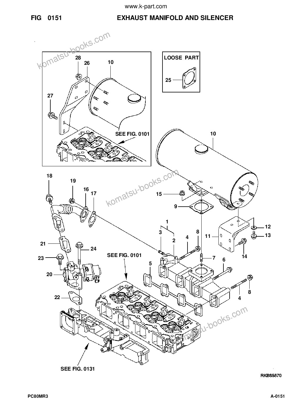 Komatsu pc80mr-3 s/n f00003 and up Parts catalog cover Page 7