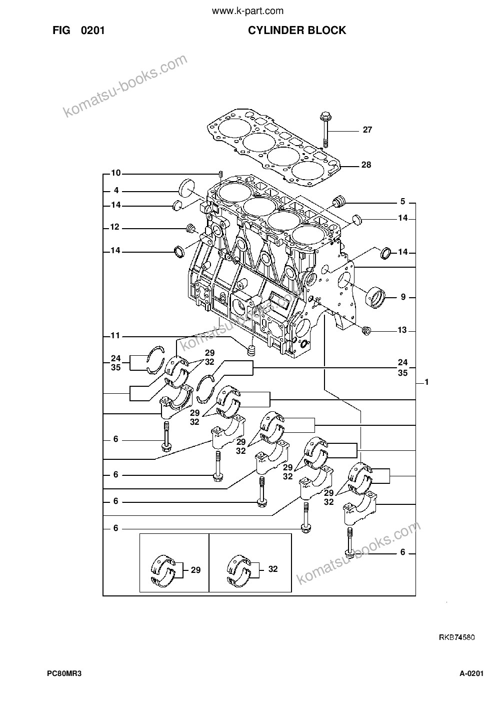 Komatsu pc80mr-3 s/n f00003 and up Parts catalog cover Page 9
