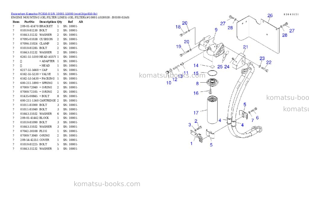 Komatsu pc850-8 s/n 10001-55000 ecot3 Parts catalog cover Page 2 Komatsu pc850-8 s/n 10001-55000 ecot3 Parts catalog cover Page 2