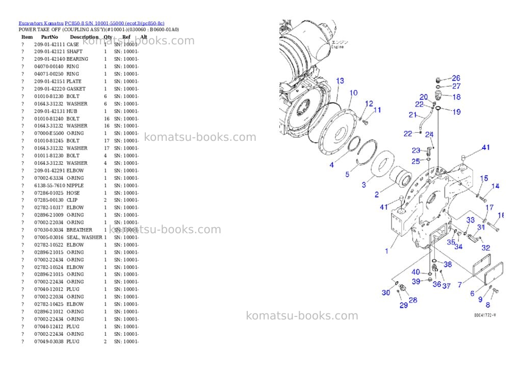 Komatsu pc850-8 s/n 10001-55000 ecot3 Parts catalog cover Page 5 Komatsu pc850-8 s/n 10001-55000 ecot3 Parts catalog cover Page 5
