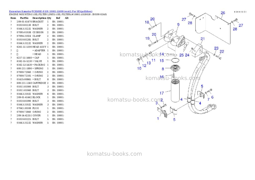 Komatsu pc850se-8 s/n 10001-55000 ecot3, for se Parts catalog cover Page 2