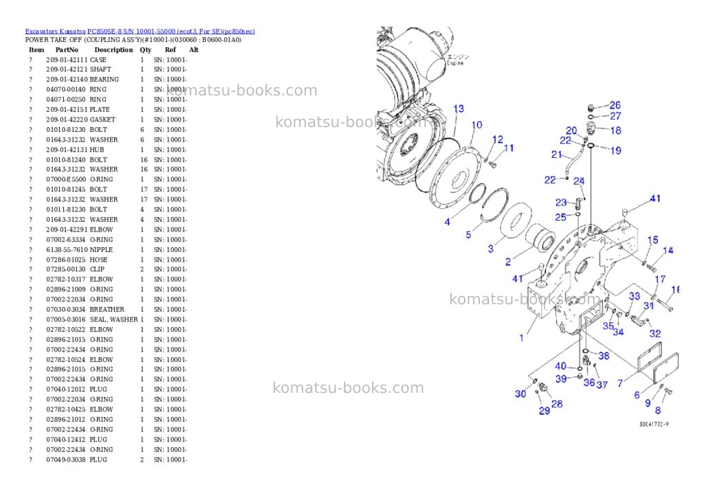 Komatsu pc850se-8 s/n 10001-55000 ecot3, for se Parts catalog cover Page 5