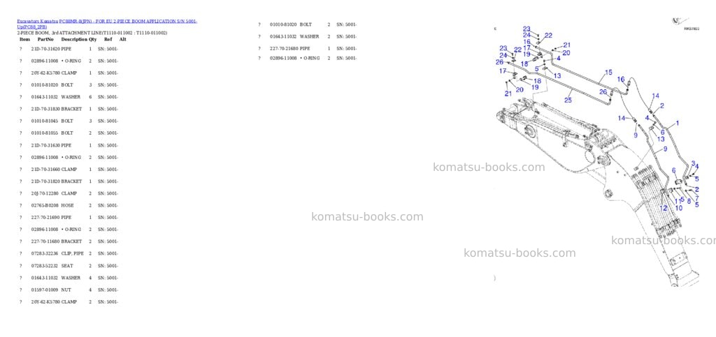 Komatsu pc88mr-8jpn - for eu 2-piece boom application s/n 5001-up Parts catalog cover Page 8 Komatsu pc88mr-8jpn - for eu 2-piece boom application s/n 5001-up Parts catalog cover Page 8