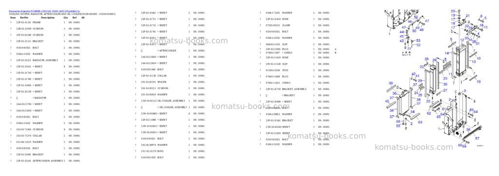 Komatsu PC88MR-11E0 S/N 10001 AND UP Parts catalog cover Page 5 Komatsu PC88MR-11E0 S/N 10001 AND UP Parts catalog cover Page 5