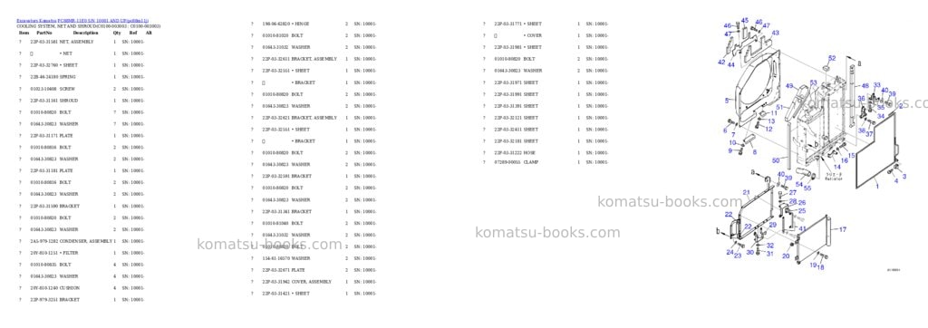 Komatsu PC88MR-11E0 S/N 10001 AND UP Parts catalog cover Page 7 Komatsu PC88MR-11E0 S/N 10001 AND UP Parts catalog cover Page 7