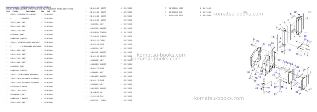 Komatsu pc88mr-10 s/n f10003 and up Parts catalog cover Page 6 Komatsu pc88mr-10 s/n f10003 and up Parts catalog cover Page 6
