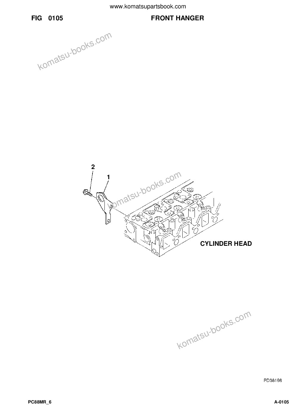 Komatsu pc88mr-6 s/n f00003 and up Parts catalog cover Page 5