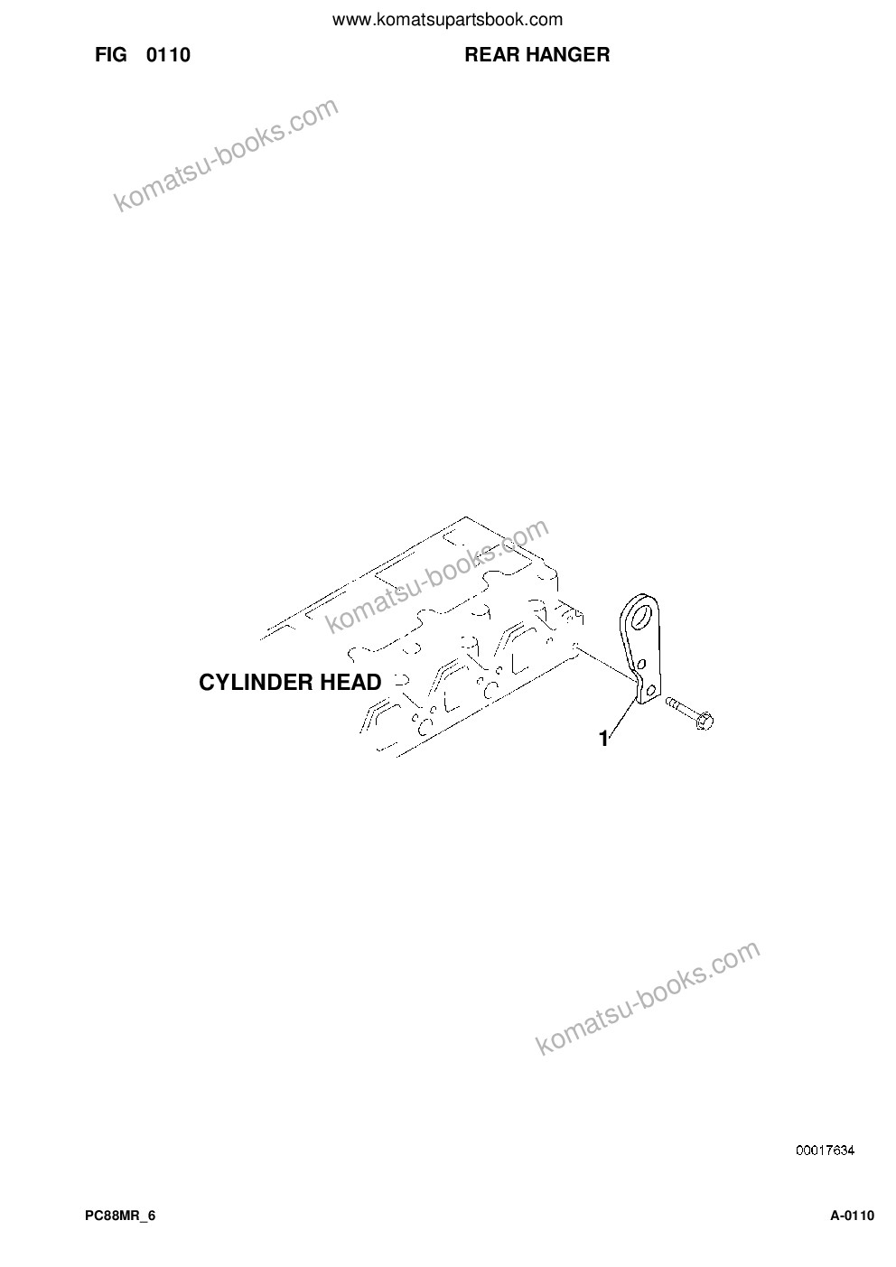 Komatsu pc88mr-6 s/n f00003 and up Parts catalog cover Page 7