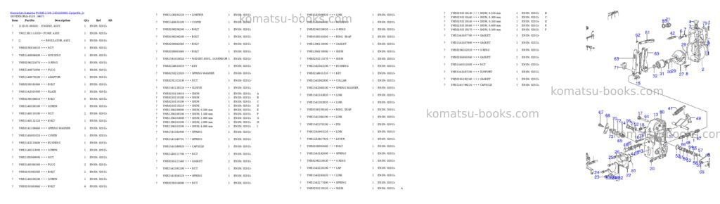 Komatsu pc95r-2 s/n 21d5200001-up Parts catalog cover Page 10 Komatsu pc95r-2 s/n 21d5200001-up Parts catalog cover Page 10