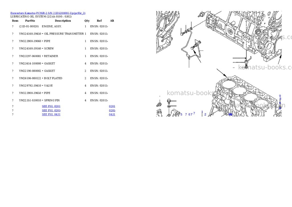 Komatsu pc95r-2 s/n 21d5200001-up Parts catalog cover Page 9 Komatsu pc95r-2 s/n 21d5200001-up Parts catalog cover Page 9