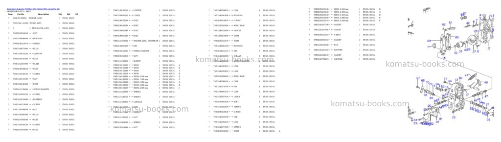 Komatsu pc95r-2 s/n 21d5210001-up Parts catalog cover Page 10 Komatsu pc95r-2 s/n 21d5210001-up Parts catalog cover Page 10