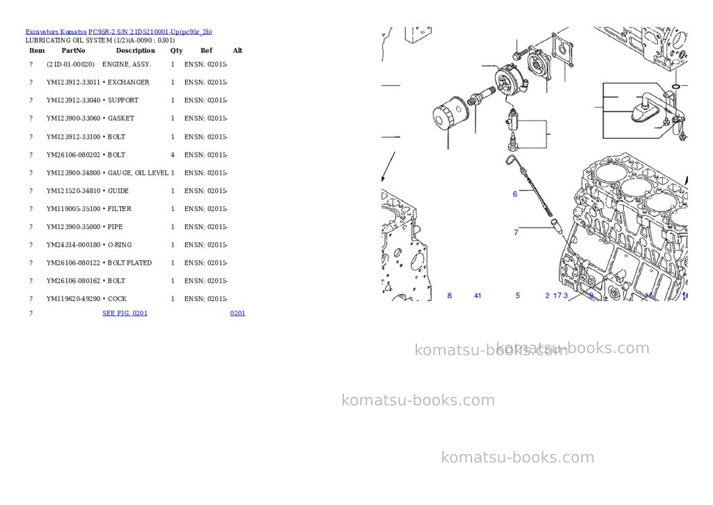 Komatsu pc95r-2 s/n 21d5210001-up Parts catalog cover Page 8 Komatsu pc95r-2 s/n 21d5210001-up Parts catalog cover Page 8