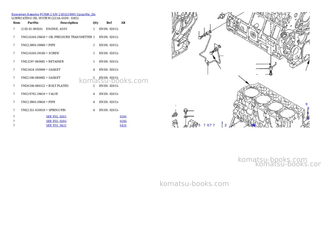Komatsu pc95r-2 s/n 21d5210001-up Parts catalog cover Page 9 Komatsu pc95r-2 s/n 21d5210001-up Parts catalog cover Page 9