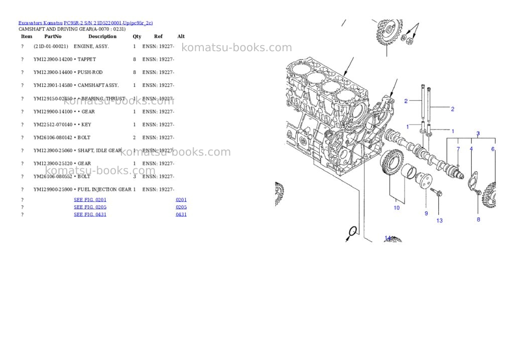 Komatsu pc95r-2 s/n 21d5220001-up Parts catalog cover Page 6 Komatsu pc95r-2 s/n 21d5220001-up Parts catalog cover Page 6