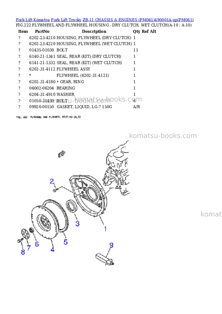 Komatsu ZB-11 CHASSIS & ENGINES (PM061)490001A-up Parts catalog cover Page 10 Komatsu ZB-11 CHASSIS & ENGINES (PM061)490001A-up Parts catalog cover Page 10
