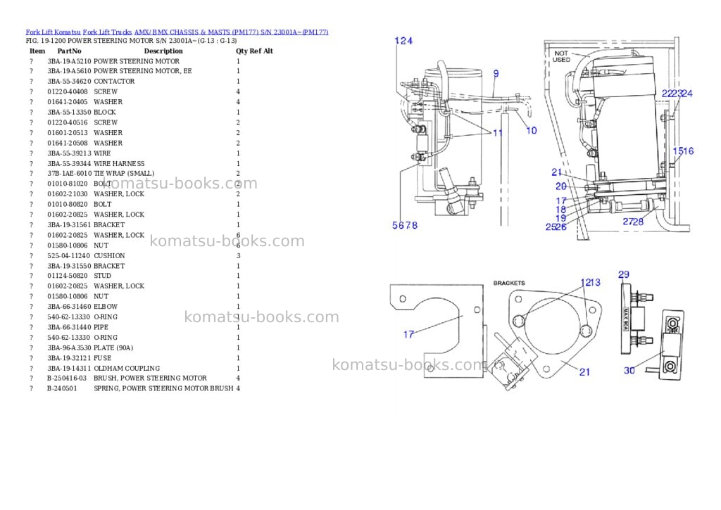 Komatsu AMX/ BMX CHASSIS & MASTS (PM177) S/N 23001A~ Parts catalog cover Page 10 Komatsu AMX/ BMX CHASSIS & MASTS (PM177) S/N 23001A~ Parts catalog cover Page 10