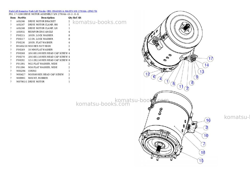 Komatsu cbx chassis & masts s/n 27916a~ Parts catalog cover Page 5 Komatsu cbx chassis & masts s/n 27916a~ Parts catalog cover Page 5