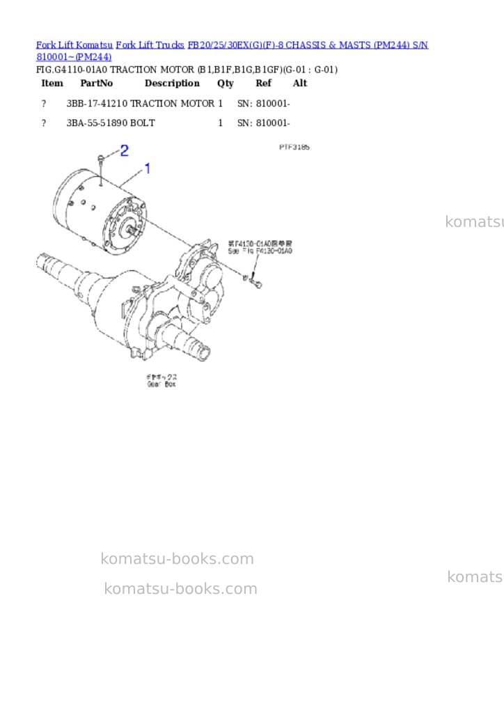 Komatsu FB20/25/30EX(G)(F)-8 CHASSIS & MASTS (PM244) S/N 810001~ Parts catalog cover Page 5 Komatsu FB20/25/30EX(G)(F)-8 CHASSIS & MASTS (PM244) S/N 810001~ Parts catalog cover Page 5