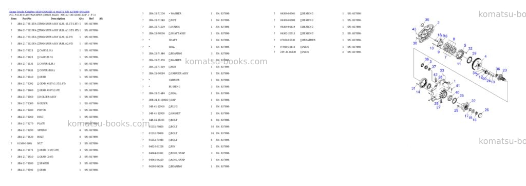 Komatsu ae50 chassis & masts s/n 837898~ Parts catalog cover Komatsu ae50 chassis & masts s/n 837898~ Parts catalog cover